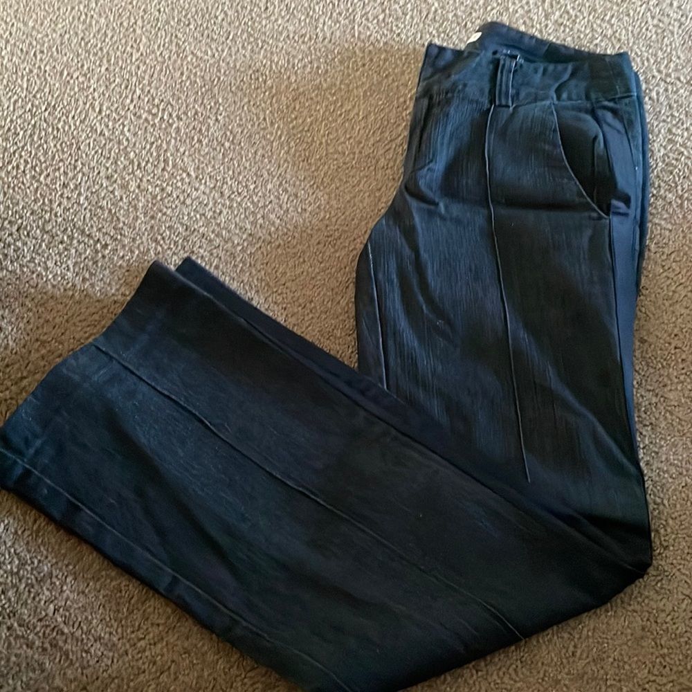 Nanette Lepore Women’s Black Wide Leg Side Stripe Jeans